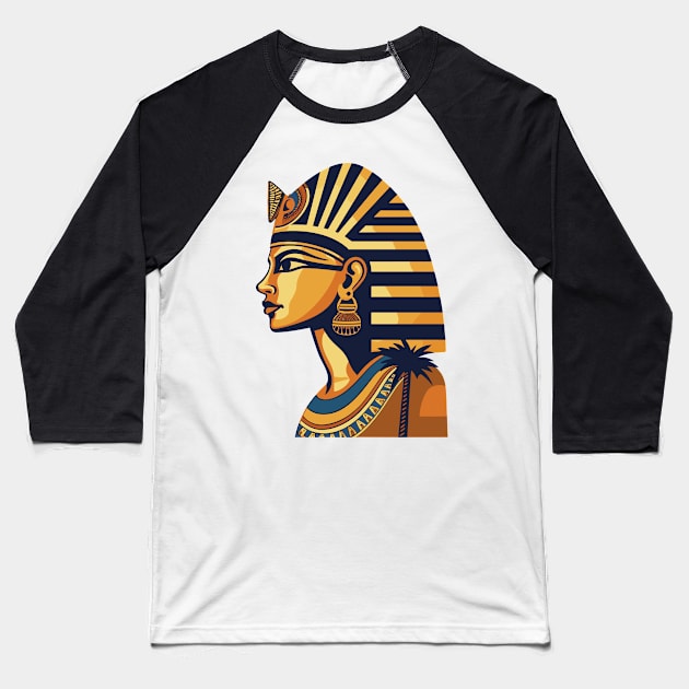 Historical background, Egyptian Elegance: Mythical Grandeur in Modern Context Baseball T-Shirt by FK